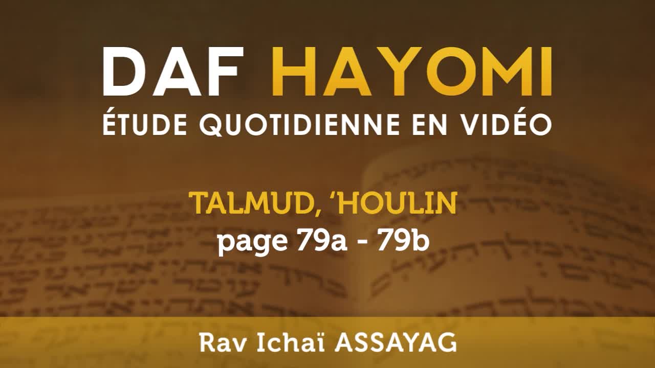 Daf Hayomi - 'Houlin 79 avec Rav Ichaï Assayag episode artwork