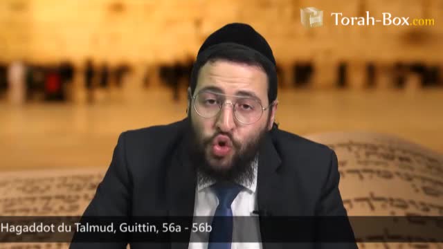 Page 56a - 56b - La rencontre de Raban Yohanan ben Zakaï avec l'empereur romain Vespasien